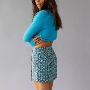 NWT URBAN OUTFITTERS | Jagger Button-Front Mini Skirt Patterned | Sz. S